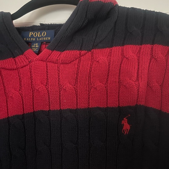 Polo Ralph Lauren Tops - Polo Ralph Lauren Womens Red and Black Knit Sweater
